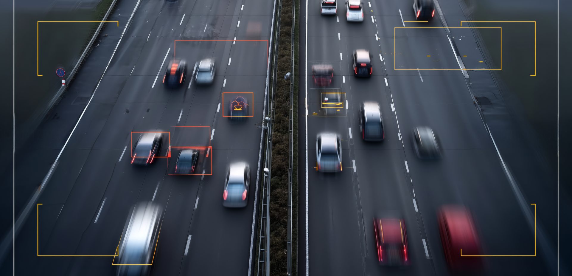 Traffic monitoring system captures vehicle movement in urban lanes Generative AI