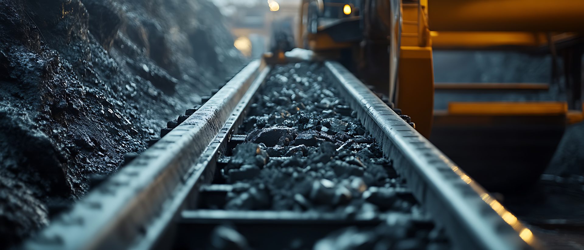 Coal Mining Railway Tracks with Machinery